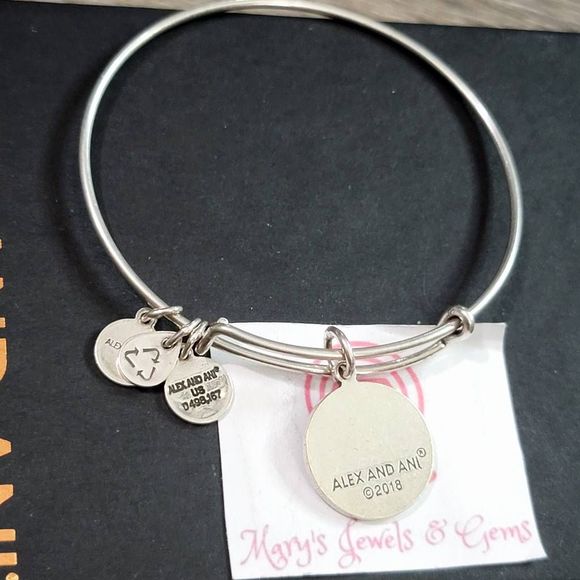 Alex and Ani letter j initial charm bracelet - Picture 3 of 3